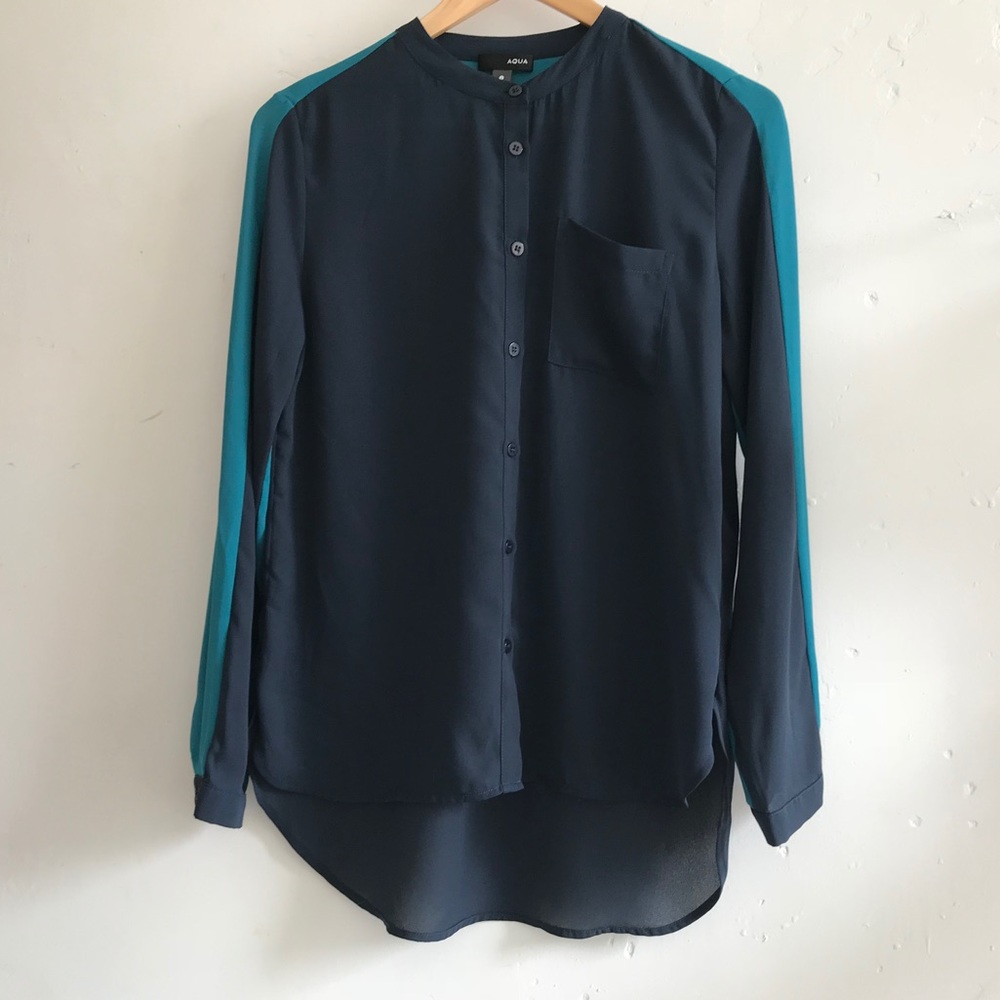 AQUA Bloomingdale's Two-Tone Button-Down